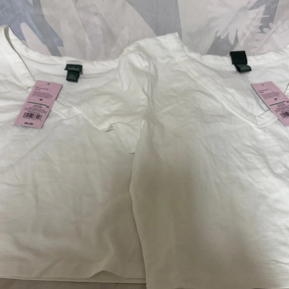 wild fable White Girls' Basic V-Neck Tops - 2 Pack
